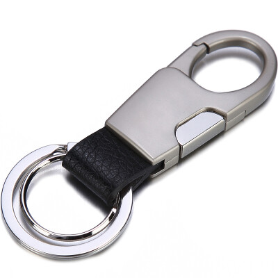 

【Jingdong Supermarket】 JOBON Zhongguo fiber leather double key ring pick hanging repair series of key chain ZB-028C silver