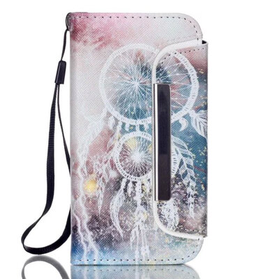 

MITI Printing Pattern PU Wallet Leather Case For iPhone 5 5S flip cover split 2in1 detachable with stand card slot Free Shipping