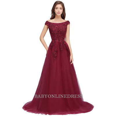 

2018 Long Evening Dresses 3D flower Beading Elegant Formal Gowns Evening Wedding Party Dresses