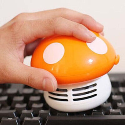 

Cntomlv Functional Desktop Vacuum cleaner cartoon mushroom Mini Dust Collector Household Computer keyboard Clean Brushes