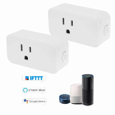 

Mini Wifi Smart Socket Compact Size Rectangle Style with Energy Monitoring Timing Function Bulgy OnOff Button Smart Alexa Outle