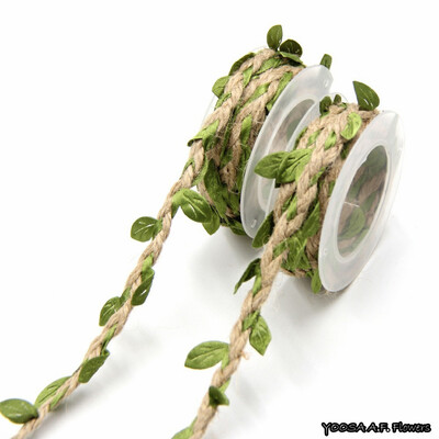 

2m Artificial Leaves Twine String With Leaf DIY Silk Leaves Flower Garlands Home Garden Wedding Party Decoration Fake Flowers