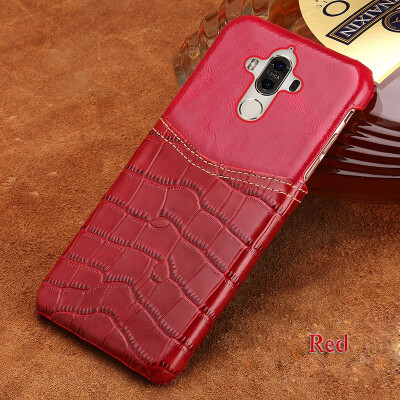 

Genuine Leather Phone Case For HUAWEI Mate 9 Case Crocodile Texture & Oil wax leather Back Cover For P9 P10 Plus Case