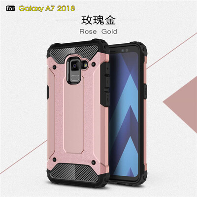 

Goowiiz Phone Case For Samsung Galaxy A8 Plus 2018A7 2018 King Kong Armor Fashion Bumper PC TPU Prevent falling