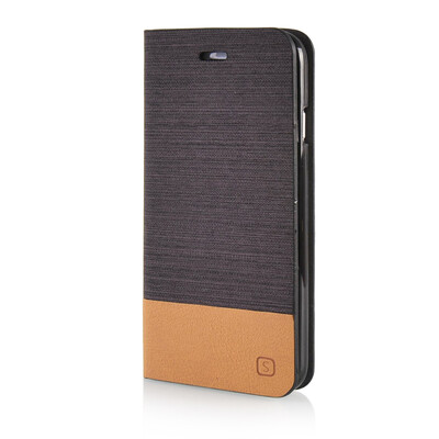 

MOONCASE Canvas Design Leather Side Flip Wallet Pouch Stand Shell Back ЧЕХОЛ ДЛЯ Apple iPhone 6 Plus ( 5.5 inch ) Coffee