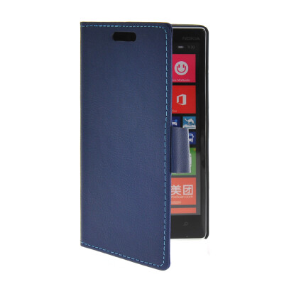 

MOONCASE Slim Leather Side Flip Wallet Card Slot Pouch Stand Shell Back Case Cover for Nokia Lumia 930 Blue