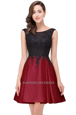 

2018 sexy backless Applique Knee Length Party Prom Gown Homecoming Cocktail Dress