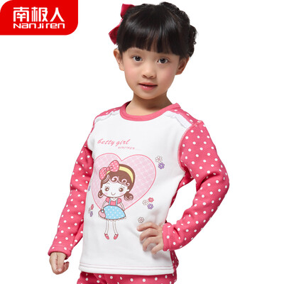 

Antarctic childrens thermal underwear for boys&girls cotton underwear thickening plus velvet autumn&winter clothes autumn pants set N124T83431 boys 83431 orange 140