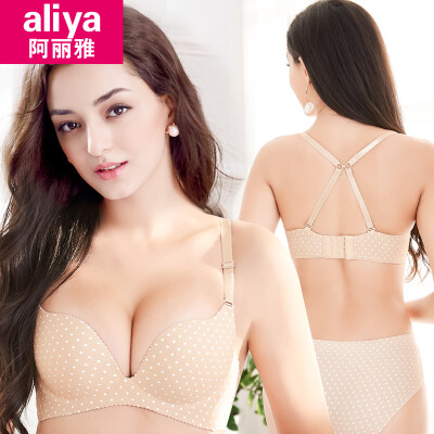 

Aria bra without rims underwear female thin cups beauty back sexy girls gather adjustment type on the small bra ALY20012-19 skin tone wave 80B36B