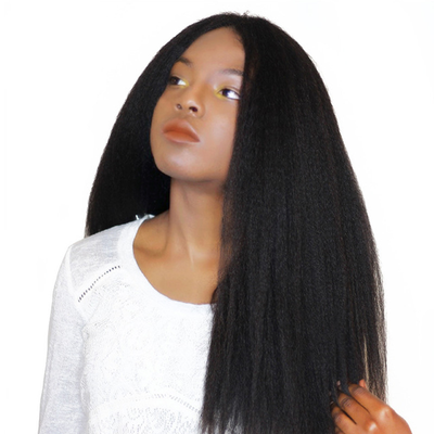 

CARA Kinky Straight Hair Brazilian Virgin Hair Weave Bundles Coarse Yaki 100 Human Hair Extensions 3 Pcs