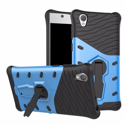 

Goowiiz Phone Case For Sony Xperia L1XZ Premuim Luxury Armor TPUPC Silicone Hard Bracket Prevent falling