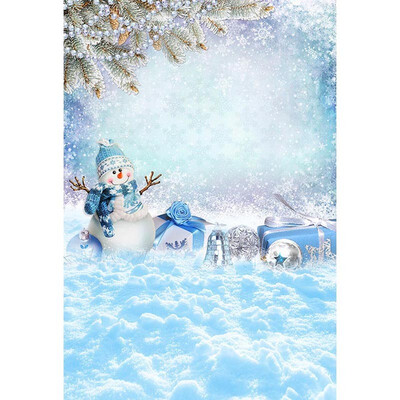 

Blue Christmas Photo Backdrop 57FT Vinyl Fabric Cloth Digital Printing Photo Background S-3252