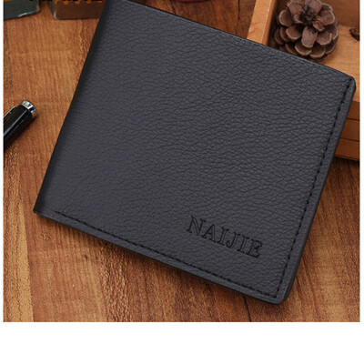 

2018 Leather Man Wallet Quality Wallet Men Money Clip Mini Wallet Male Business Style Black Short Purse Man Leather Card Holers
