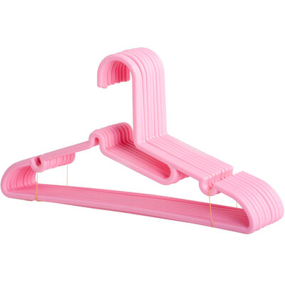 

Bingyou upgraded collar collar hanger plastic hanging clothes rack adult children hanging clothes support clothes hook wide 40 cm 10 pieces of Nordic powder
