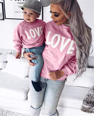 

Parent-child long sleeved T-shirt