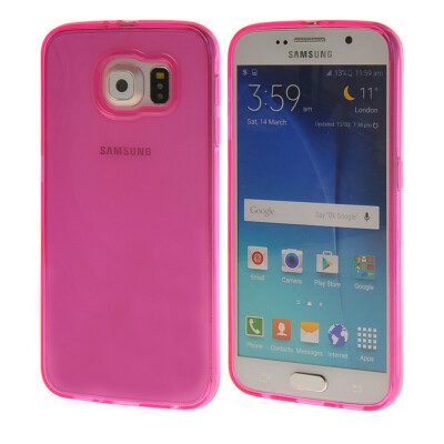 

MOONCASE Jelly color Soft Flexible Silicone Gel TPU Skin Shell Back Case Cover for Samsung Galaxy S6 Hot pink 3