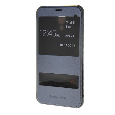 

MOONCASE Case for Meizu M2 Note Meilan Note2 Ultra Slim View Window Flip Leather Case Cover Grey