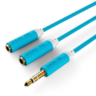 

Wins (shengwei) AC-3003F 3.5mm stereo one sub-two audio line couple line 30CM AUX one two audio adapter 1 minute 2 headphone extension cable