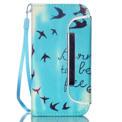 

мити новая мода разделить дизайн кожаный чехол для Samsung Galaxy S5 мини - g800 бумажник стиле телефон, сумку с держателями карт