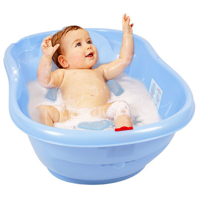 

OKBABY Baby Bathtub Italy Import Baby Bathtub Italy Import Baby Bathtub Newborn Bathtub Large Pearlescent Blue