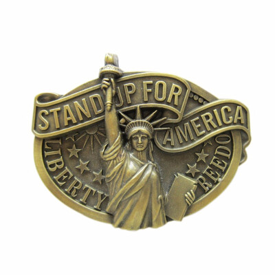 

New Vintage Bronze Plated Liberty Enlightening the World Belt Buckle Gurtelschnalle Boucle de ceinture