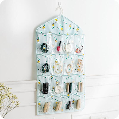 

Ke Rui Kerier 16 grid storage hanging bag transparent visible large wardrobe sundries hanging bag wardrobe multi-purpose underwe