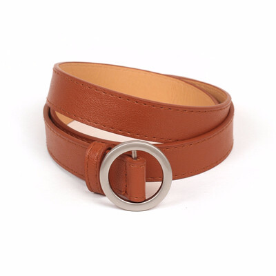 

Women Trendy Round Buckle Fine Concise Fashion And Leisure Canvas Belt