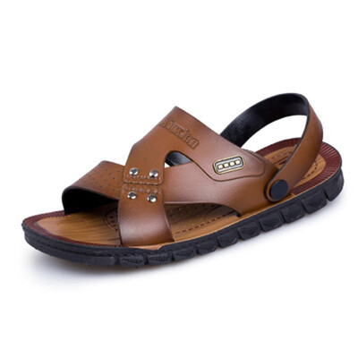 

2018 New Mens Slippers Fashion Trend Beach Shoes Non-slip Wearable Mens Sandals&Slippers