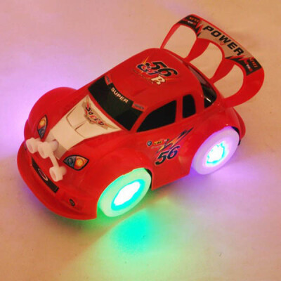 

New Cool Electric Toy Car Automatic Steering Flashing Music Racing Car Random Color