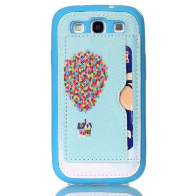 

MITI New Arrival Leather Card Slot Case For Samsung Galaxy S3 i9300 With Stand phone cases Free shipping With Tracking No