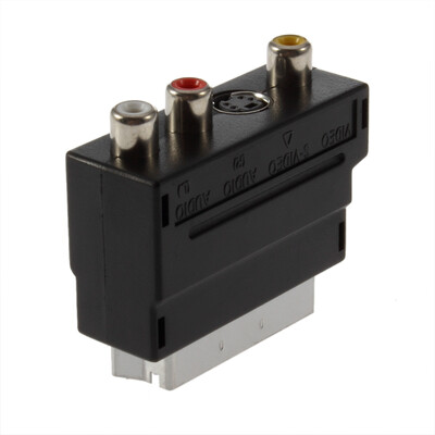 

RGB Scart к композитный RCA S-VHS S-Video AV телевизора аудио кабель адаптер