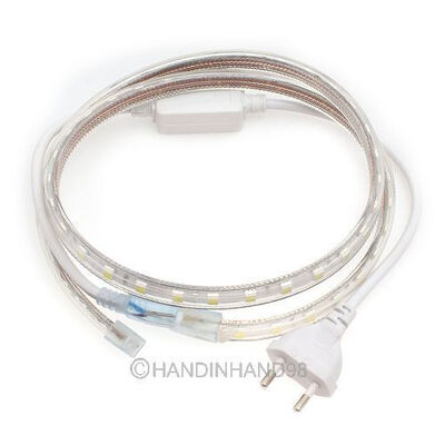 

ес Plug - супер - белый ip66 220в smd3528 во главе с гибкой газа освещения строка легких 3M 10.8w