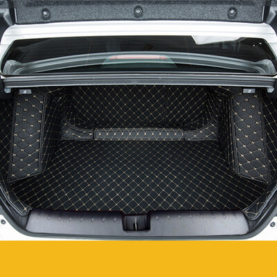 

Huashi Honda CRV trunk mat 17 new crv full surrounded by car leather trunk mat crv special tail box mat crv modified interior accessories 6 piece set business black