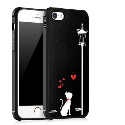 

Goowiiz Fashion Phone Case For Iphone 55sSe Luxury 3D Cute Cartoon Slim Full Soft Silicone Prevent falling
