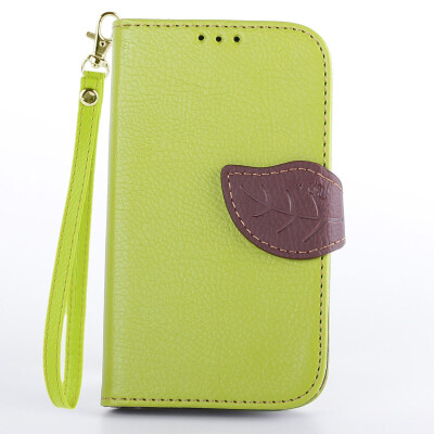 

MOONCASE [Leaves Magnetic Button] Premium PU Leather Flip Wallet Card Slot Bracket Back Case Cover for Nokia Lumia 520