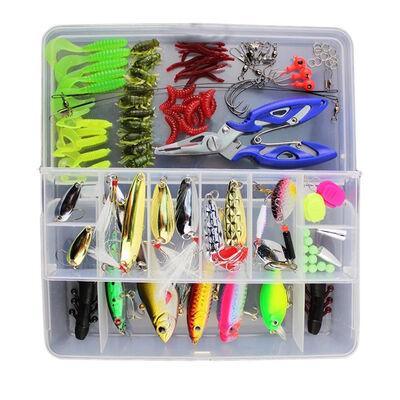 

GossipBoy 101Pcs Set Fishing Lure Kits Mixed Universal Assorted Fishing Lure Set with Fishing Tackle Box
