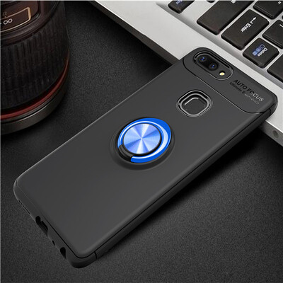 

Vivo X20X20 Plus Luxury Metal Ring Magnetic Bracket Shockproof Cooling TPU Phone Case