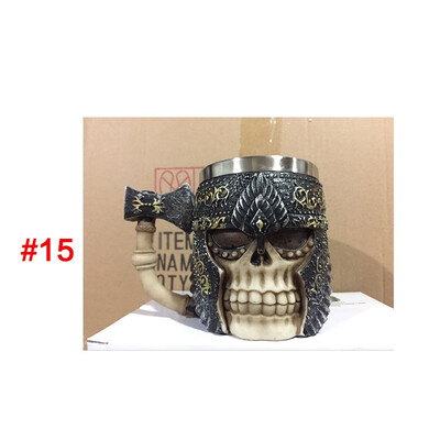 

Bar creative palm skull goblet full 3D knights stainless steel drinking cup mug pineapple cocktail cup
