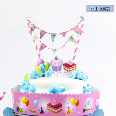 

FANLUS Cupcake Topper Bunting Flags Picks Kids Birthday Party Wedding Baby Shower Cake Baking Decorationcake bunting