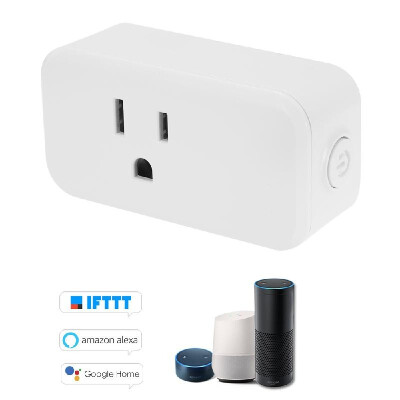 

Mini Wifi Smart Socket Compact Size Rectangle Style with Energy Monitoring Timing Function Bulgy OnOff Button Smart Alexa Outle