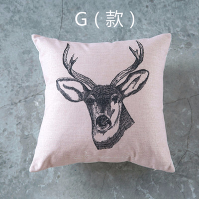 

Nordic Style Cushion Decorative Pillows Cover Elephant Gray Throw Pillows Case Pink Deer Geometric Cushions Cover for Sofa 45x45