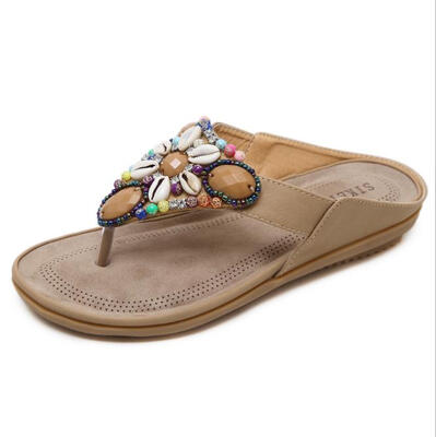 

2018 Summer Hot Products European Beauty Shoes Beach Shoes Beaded Shoes Comfortable National Sandals Comfortable