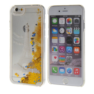 

MOONCASE 3D Quicksand Liquid Flowing Shinny Hard Plastic Transparent Clear Case Cover for Apple iPhone 6 ( 4.7 inch ) Gold