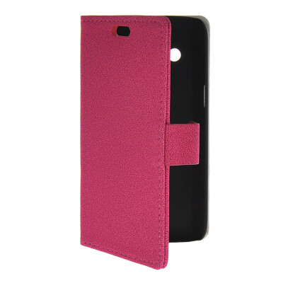 

MOONCASE Slim Leather Flip Wallet Card Pouch with Kickstand Shell Back Case Cover for Samsung Galaxy Core 4G G3518 Hot pink