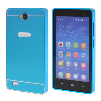 

MOONCASE Huawei 3C Case 2 IN 1 Hard Bumper insert Back Case Cover for Huawei Honor 3C Blue