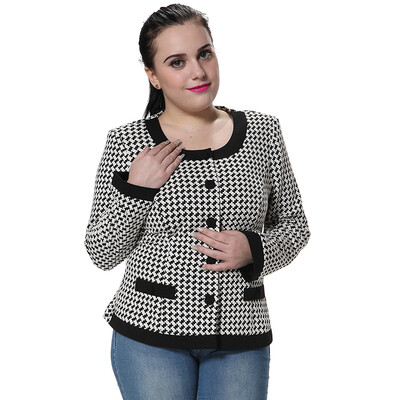 

POPBASIC OL Womens Soft Crew Neck Open Front Long Sleeve Maxmara Blazer Jacket