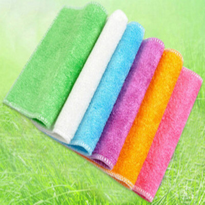 

Cntomlv 5pcs High quality Efficient Anti-grease Color Dish Cloth Bamboo Fiber Washing Towel Magic Kitchen Cleaning Wiping Rags
