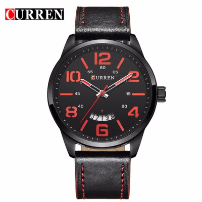 

Curren Watches Men Top Brand Luxury Cow Quartz-Watches Sport Mens Watches Waterproof Relogio Heren Hodinky 8236