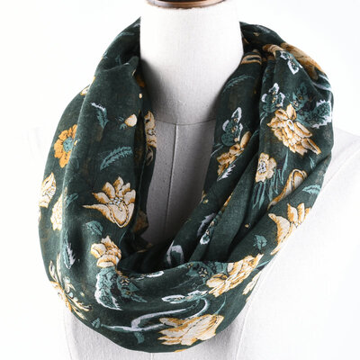 

Guttavalli Women Fashion Flowers Вискозное кольцо Шарф Мягкое лето Шевролевая шальная планка Романтические полоски Геометрическая цветочная бесконечность Шрам
