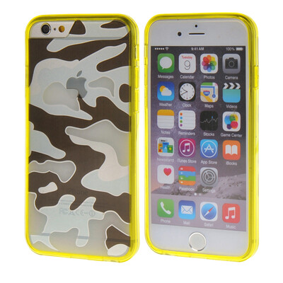 

MOONCASE Camouflage Style Soft Flexible Silicone Gel TPU Skin Shell Back Case Cover for Apple iPhone 6 ( 4.7 inch ) Yellow